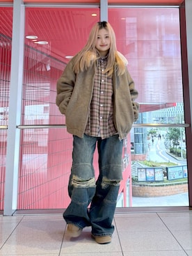 「LMCのアイテム」を使った、gakicochanさん（レディース・163cm）の冬コーディネート