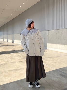 「KBF（ケイビーエフ）のベストセパレートワンピース（ワンピース）」を使った、藤井さん。さん（レディース・164cm）の冬コーディネート