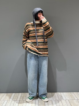 「アイテム（ニットキャップ/ビーニー）」を使った、藤井さん。さん（レディース・164cm）の秋コーディネート