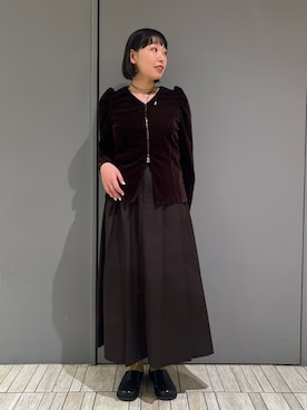 「高身長女子」｜藤井さん。さん（レディース・164cm）の冬コーディネート