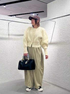 「KBF（ケイビーエフ）のWIDEワイドパンツ（その他パンツ）」を使った、藤井さん。さん（レディース・164cm）の冬コーディネート