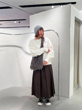 「KBF（ケイビーエフ）のベストセパレートワンピース（ワンピース）」を使った、藤井さん。さん（レディース・164cm）の冬コーディネート