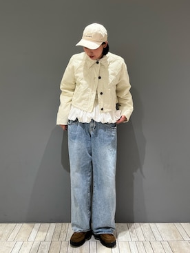 「アイテム（キャップ）」を使った、藤井さん。さん（レディース・164cm）の秋コーディネート