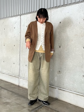 「アイテム（その他シューズ、グレー系）」を使った、藤井さん。さん（レディース・164cm）の秋コーディネート