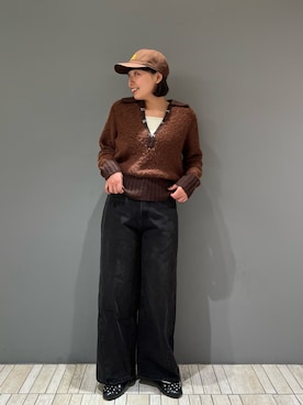 「アイテム（タンクトップ）」を使った、藤井さん。さん（レディース・164cm）の秋コーディネート