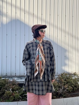 「SMELLY（スメリー）のアイテム（帽子）」を使った、藤井さん。さん（レディース・164cm）の春コーディネート