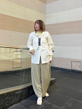 「KBF（ケイビーエフ）のWIDEワイドパンツ（その他パンツ）」を使った、藤井さん。さん（レディース・164cm）の冬コーディネート