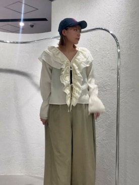 「KBF（ケイビーエフ）のWIDEワイドパンツ（その他パンツ）」を使った、藤井さん。さん（レディース・165cm）の春コーディネート