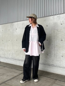 「kbf_ootd」｜「アイテム（キャップ）」を使った、藤井さん。さん（レディース・165cm）の冬コーディネート
