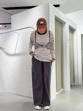 「kbf_ootd」｜「アイテム（キャップ）」を使った、藤井さん。さん（レディース・165cm）の冬コーディネート