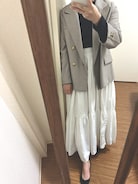 Mila Owen（ミラオーウェン）の「金釦2サイズチェックダブルブレザー