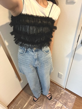「アイテム（キャミソール）」を使った、muuu95さん（レディース・153cm）の夏コーディネート