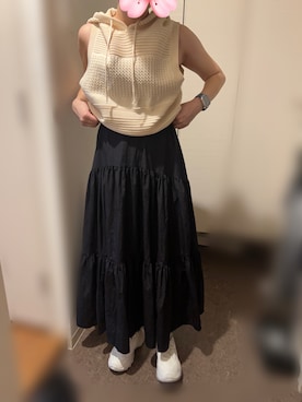 「アイテム（ベスト）」を使った、muuu95さん（レディース・153cm）の秋コーディネート