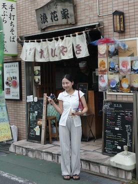 「ZARA（ザラ）のアイテム（ハンドバッグ）」を使った、丸顔日本代表さん（レディース・154cm）の秋コーディネート