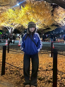 「アイテム（サンダル）」を使った、丸顔日本代表さん（レディース・154cm）の秋コーディネート