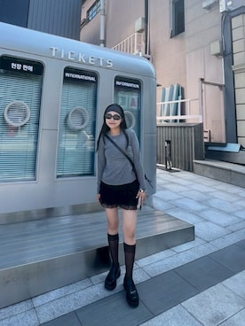 「FOREVER 21（フォーエバー トゥエンティーワン）のアイテム」を使った、丸顔日本代表さん（レディース・154cm）の秋コーディネート