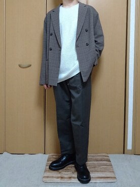 「RAGEBLUE（レイジブルー）のアイテム（テーラードジャケット）」を使った、sotaさん（メンズ・170cm）の秋コーディネート