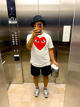 「PLAY COMME des GARCONS（プレイコムデギャルソン）のアイテム」を使った、Singa2014さん（メンズ・171cm）の秋コーディネート