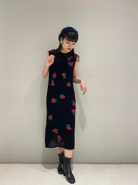 「GRACE CONTINENTAL（グレースコンチネンタル）のアイテム（ワンピース）」を使った、momijiさん（レディース・165cm）の秋コーディネート