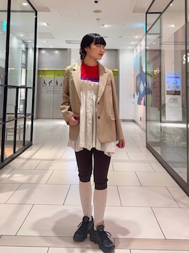 「LAATO（ラート）のアイテム」を使った、かりんさん（レディース・162cm）の春コーディネート