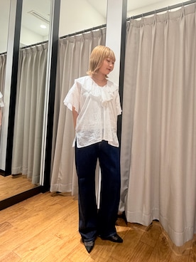 「RODE SKO（ロデスコ）のアイテム」を使った、かりんさん（レディース・162cm）の夏コーディネート