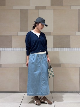 「RODE SKO（ロデスコ）のアイテム」を使った、かりんさん（レディース・162cm）の夏コーディネート
