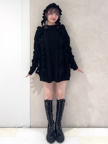 ストレッチレースアップロングブーツ｜ジュエティ（jouetie）公式通販