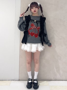 「アイテム（チャーム）」を使った、SAKURAKOさん（レディース・161cm）の冬コーディネート