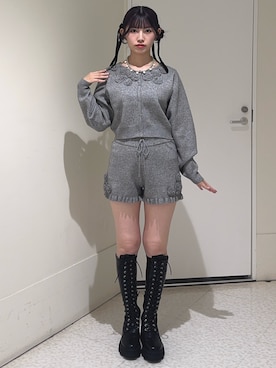 「アイテム（セットアップ）」を使った、SAKURAKOさん（レディース・161cm）の秋コーディネート