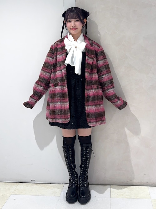 jouetie ストレッチレースアップロングブーツ ブラック 箱付き jouetie ストレッチレースアップロングブーツ ブラック 箱付き