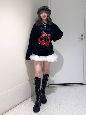 「アイテム（キャスケット）」を使った、SAKURAKOさん（レディース・161cm）の秋コーディネート