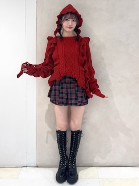 「おでかけコーデ」｜「アイテム（ニットキャップ/ビーニー）」を使った、SAKURAKOさん（レディース・161cm）の秋コーディネート