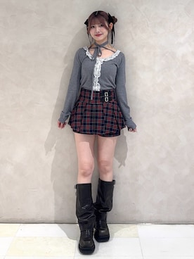 「甘辛mix」｜SAKURAKOさん（レディース・161cm）の秋コーディネート