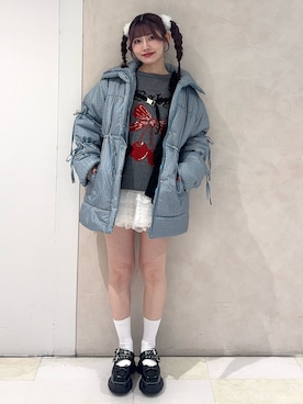 「アイテム（チャーム）」を使った、SAKURAKOさん（レディース・161cm）の冬コーディネート