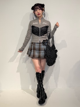 「アイテム（セットアップ）」を使った、SAKURAKOさん（レディース・161cm）の冬コーディネート