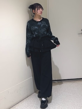 「ガーリーコーデ」｜「アイテム（アクセサリー）」を使った、SAKURAKOさん（レディース・161cm）の秋コーディネート