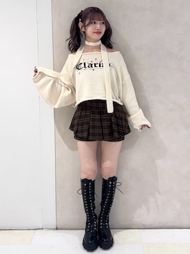 「ガーリーコーデ」｜「アイテム（ブーツ）」を使った、SAKURAKOさん（レディース・161cm）の冬コーディネート