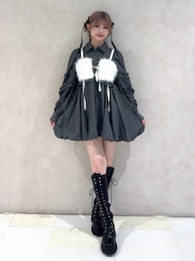 フリルショルダーバルーンミニワンピース｜ジュエティ（jouetie）公式