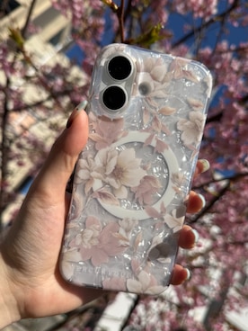 「MERCURYDUO（マーキュリーデュオ）のiPhone17 ケース iPhone16 iPhone15 iPhone14 iPhone13 マーキュリーデュオ 「MagSafe対応クリア背面/シェル」（スマホケース/カバー、ピンク系）」を使った、mfactory-Tokyo  さん（レディース・160cm）の春コーディネート