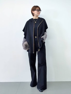 「BARNYARDSTORM（バンヤードストーム）のBARNYARDSTORM / 裏起毛マシュマロT / マシンウォッシャブル（Tシャツ/カットソー）」を使った、yoshikuttya0213さん（レディース・164cm）の秋コーディネート