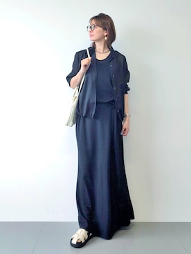 「Beau're（ヴュレ）のBARNYARDSTORM / Beau're(ヴュレ)別注 / レザーショルダーBAG（ショルダーバッグ、ホワイト系）」を使った、yoshikuttya0213さん（レディース）の夏コーディネート