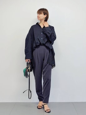 「ウエストゴム」｜「アイテム（財布/小物）」を使った、yoshikuttya0213さん（レディース・164cm）の秋コーディネート