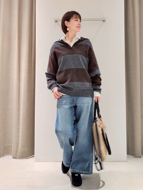 BARNYARDSTORM / 裏起毛ワイドデニムパンツ【WEB限定サイズL