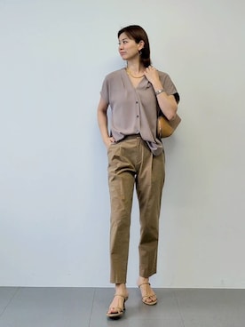 「BARNYARDSTORM（バンヤードストーム）のBARNYARDSTORM / ADDCULUMN(アドカラム)別注 / ボストンS（ハンドバッグ、ブラウン系）」を使った、yoshikuttya0213さん（レディース）の春コーディネート