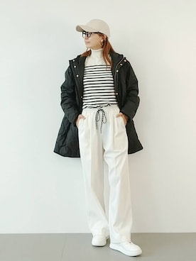 「メガネ」｜「アイテム（ナイロンジャケット）」を使った、yoshikuttya0213さん（レディース・164cm）の秋コーディネート