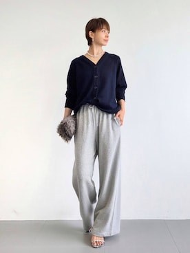 「ウエストゴム」｜「アイテム（スウェットパンツ）」を使った、yoshikuttya0213さん（レディース・164cm）の夏コーディネート