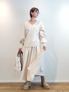 「アイテム（バングル/リストバンド）」を使った、yoshikuttya0213さん（レディース・164cm）の秋コーディネート