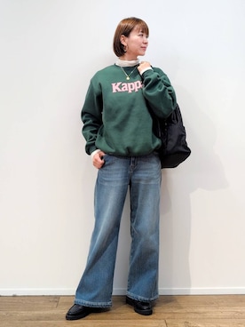 「BARNYARDSTORM（バンヤードストーム）のアイテム（デニムパンツ）」を使った、yoshikuttya0213さん（レディース・164cm）の秋コーディネート