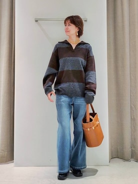 「VELETTO（ベレット）のBARNYARDSTORM / 【VELETTO / ヴェレット】/ バックルバッグ（ハンドバッグ）」を使った、yoshikuttya0213さん（レディース・164cm）の秋コーディネート