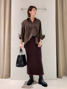 「Beau're（ヴュレ）のアイテム（バッグ）」を使った、yoshikuttya0213さん（レディース・164cm）の冬コーディネート